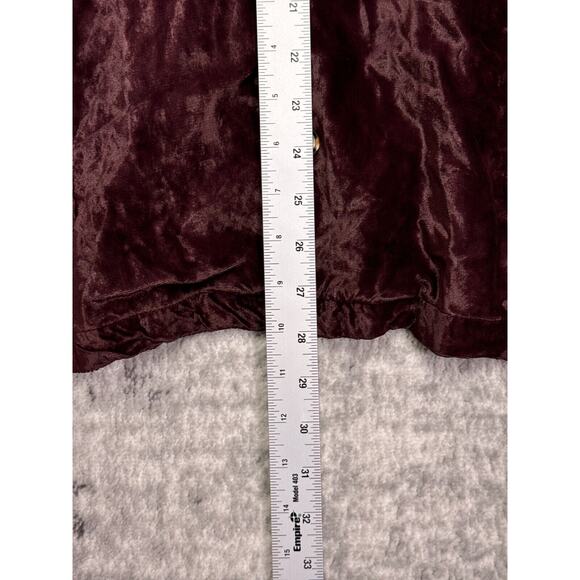 CP Shades Jacket Small Womens Wine Red Crushed Velvet Button Up Collared - Picture 6 of 8